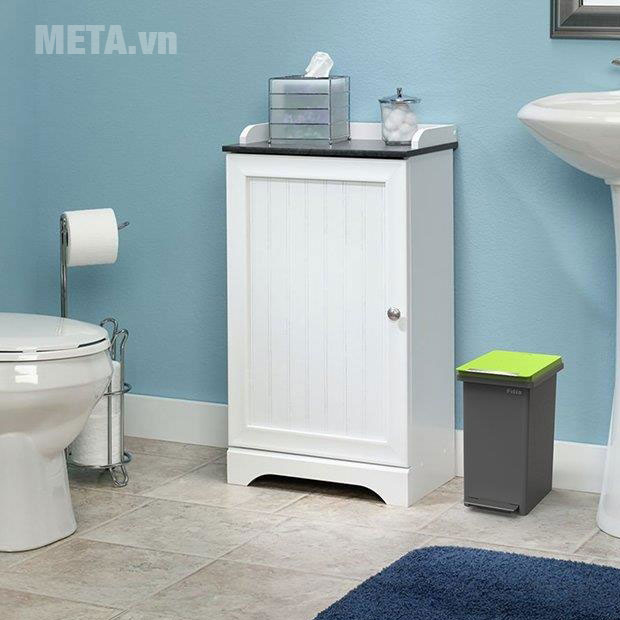 Thùng rác nhựa đạp dòng Compact Fitis PPS1-904 - 10L (Đen xanh)