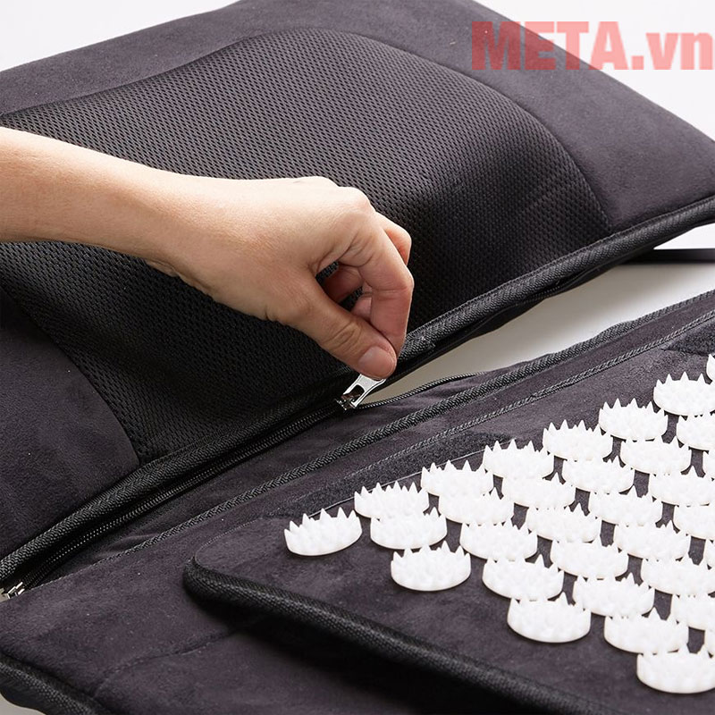 Đệm massage toàn thân có gối lăn hồng ngoại Lanaform Delight LA110316