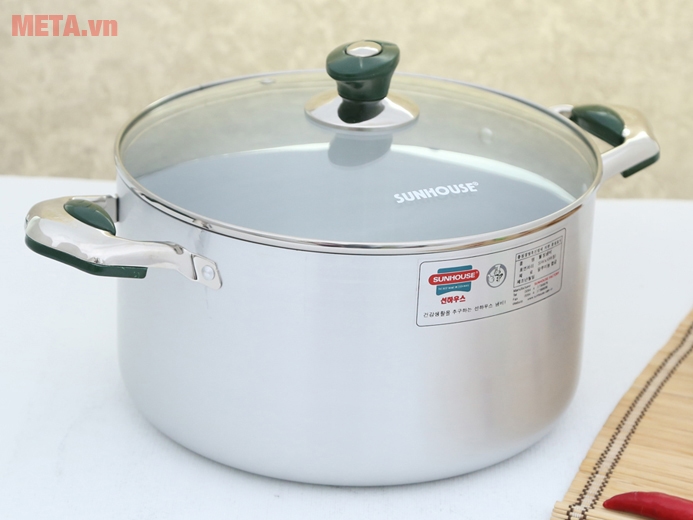 Nồi nhôm anod cao cấp 26cm Sunhouse SHG88-26S