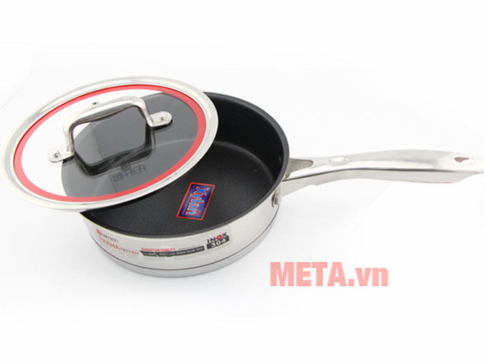 Chảo chống dính inox 304 có vung kính Elmich Praha EL3247 20cm