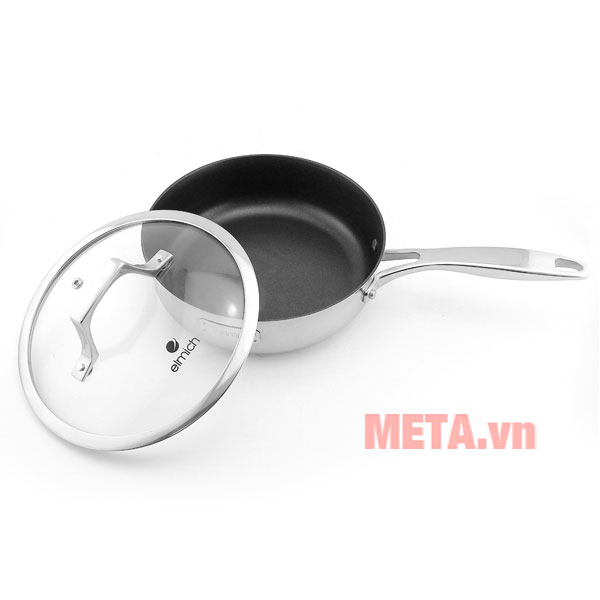 Chảo chống dính inox 304 có vung kính Elmich Potenza EL3256 (20cm)