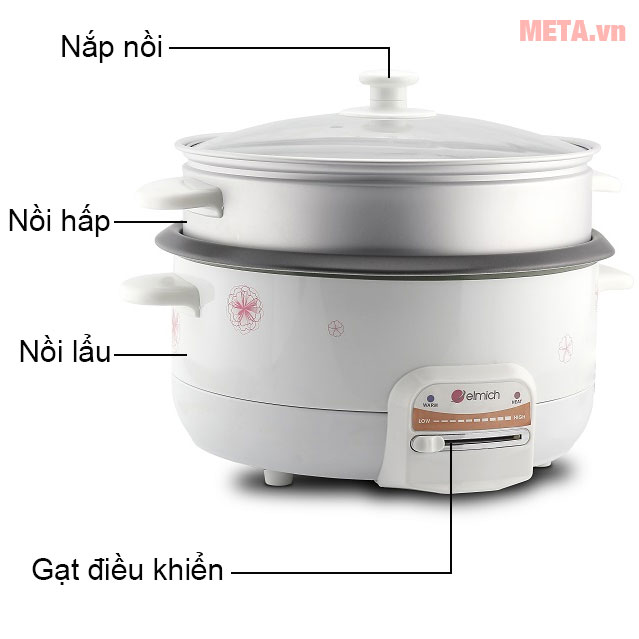 Nồi lẩu hấp đa năng Elmich EL-3566