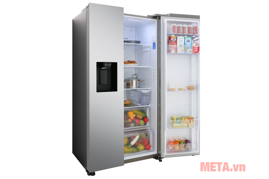 Tủ lạnh side by side Samsung inverter RS64R5101SL/SV (617 lít)