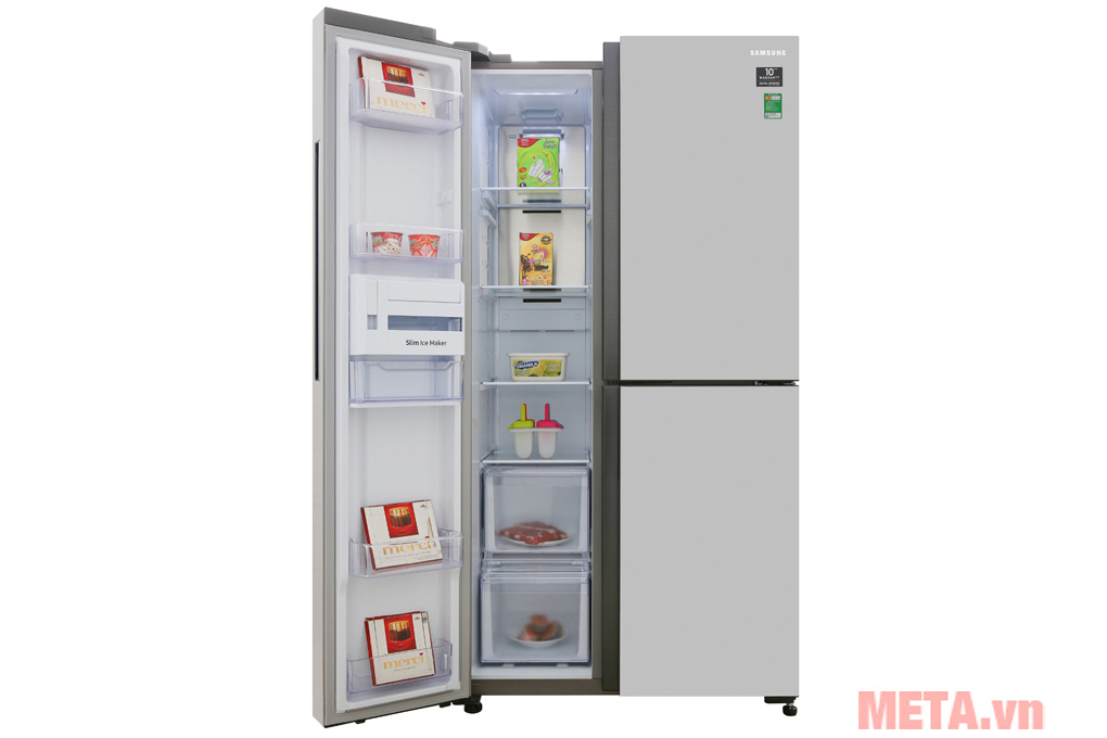 Tủ lạnh side by side Samsung inverter RS63R5571SL/SV (634 lít)