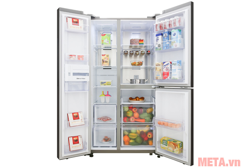 Tủ lạnh side by side Samsung inverter RS63R5571SL/SV (634 lít)