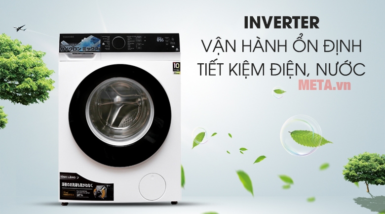 Máy giặt lồng ngang Toshiba inverter TW-BH105M4V(WK) (9.5kg, màu trắng)