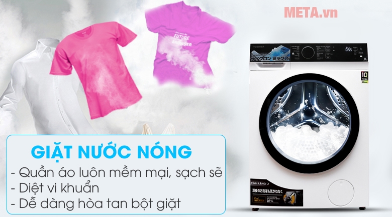 Máy giặt lồng ngang Toshiba inverter TW-BH105M4V(WK) (9.5kg, màu trắng)