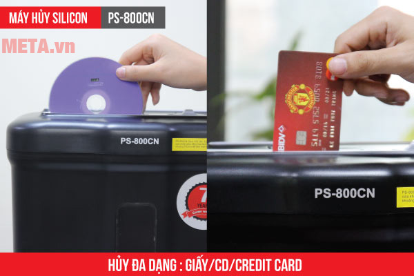 Máy hủy tài liệu Silicon PS-800CN