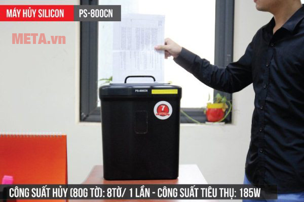 Máy hủy tài liệu Silicon PS-800CN