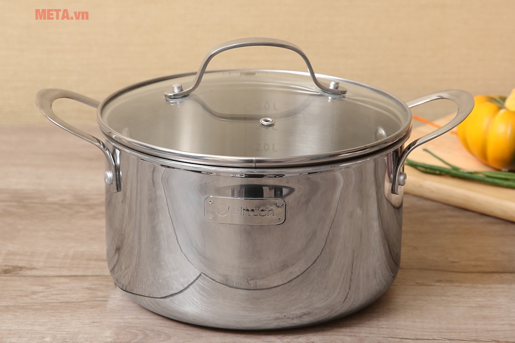 Nồi inox cao cấp 3 lớp đáy liền Tri-Max 2353733 20cm