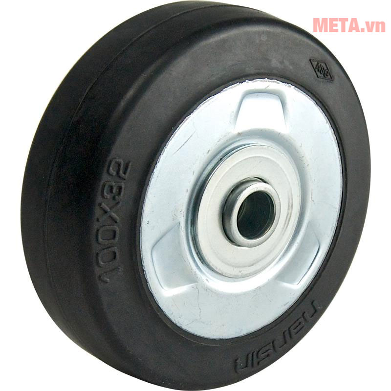 Bánh xe đẩy cao su cố định Nansin SKM-130VS (Phi 130, tải trọng 180kg/bánh)
