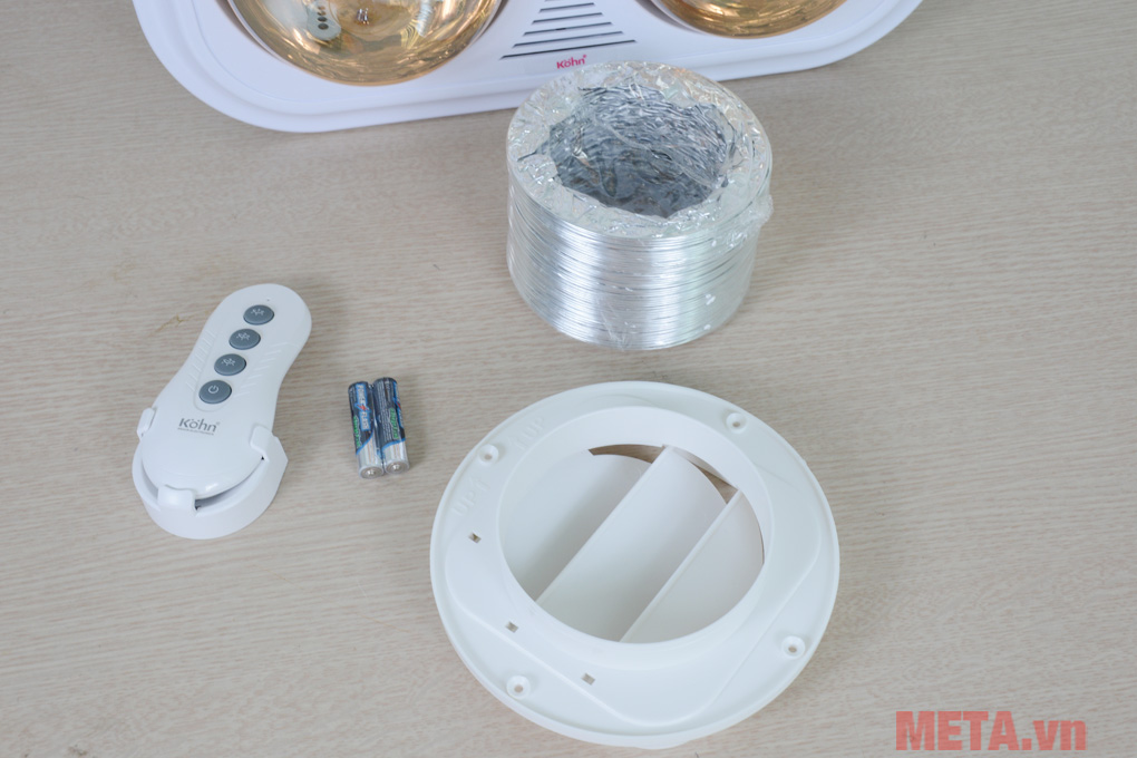 Đèn sưởi nhà tắm Braun Kohn BU04G 4 bóng (Có điều khiển)