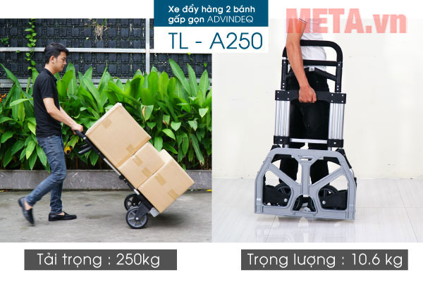 Xe đẩy hàng 2 bánh rút gọn Advindeq TL-A250