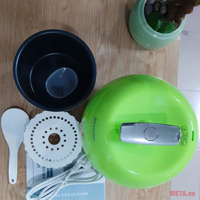 Nồi cơm điện nắp gài Sharp KS-A08V (0.72 lít)