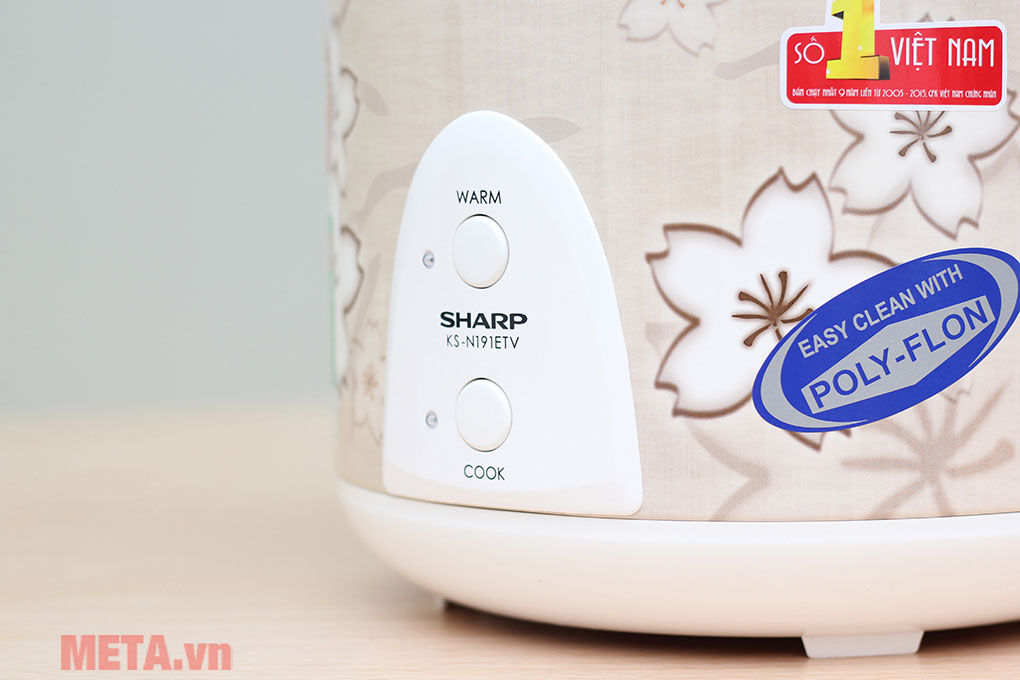 Nồi cơm điện Sharp nắp gài KS-191ETV (KS-N191ETV) 1.8 lít