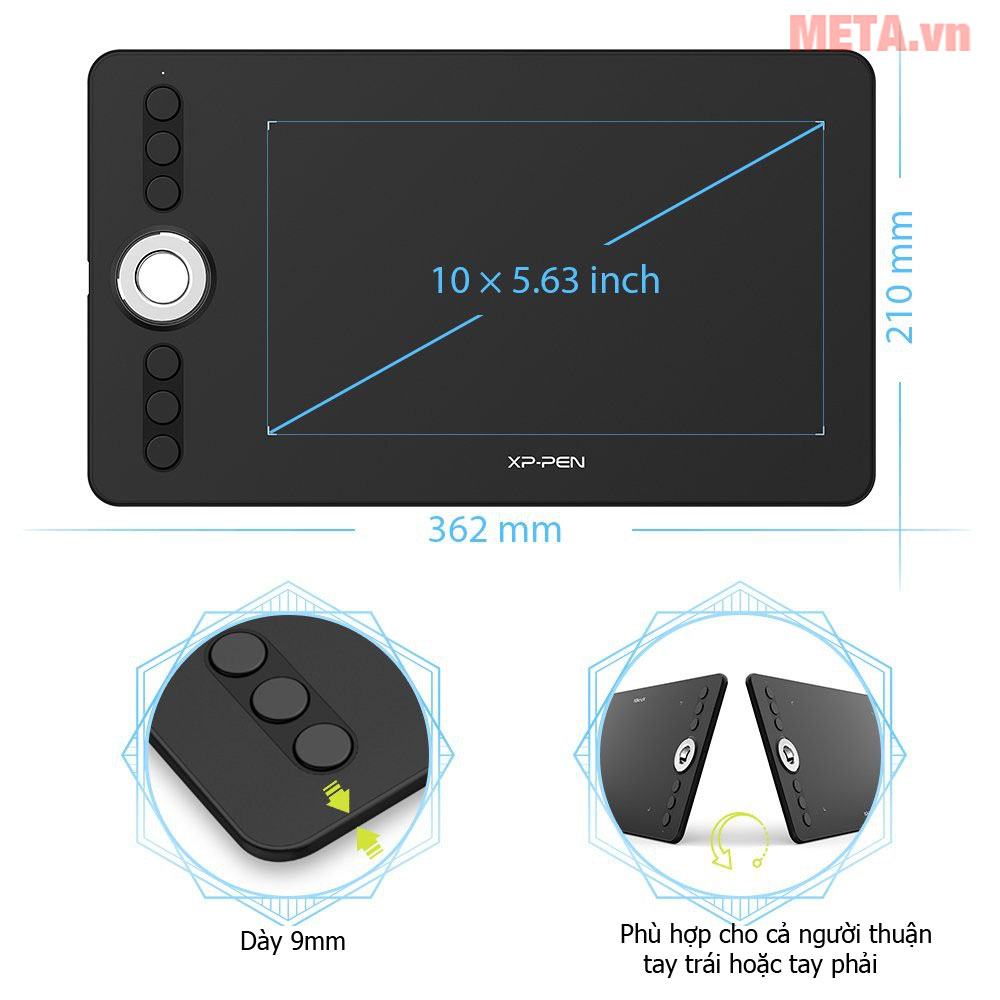 Bảng vẽ điện tử XP-Pen Deco 02 6x10 inch (8192 lực nhấn)
