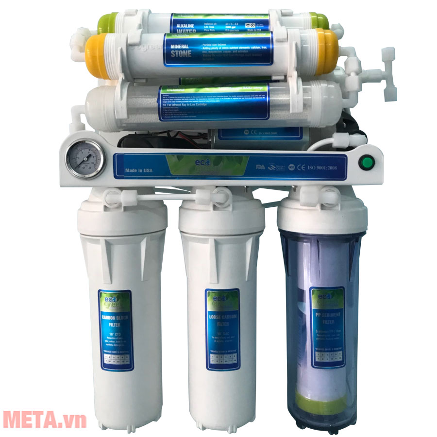 Máy lọc nước Eco Green Fiano Nano Silver 6 cấp lọc ECO4.0NANO6