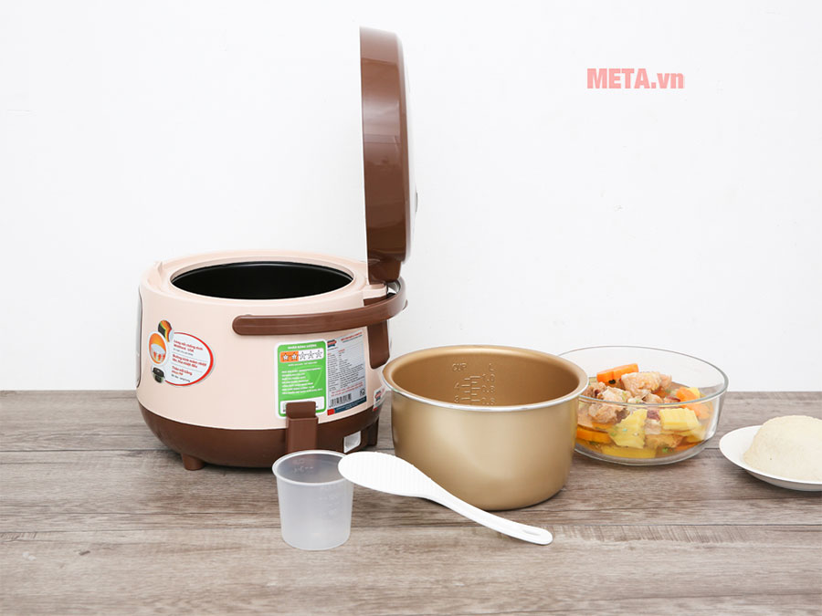 Nồi cơm điện nắp gài Sunhouse SHD8208C 1 lít (màu nâu)