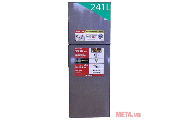Tủ lạnh Sharp J-TECH INVERTER SJ-X251E-DS 241L