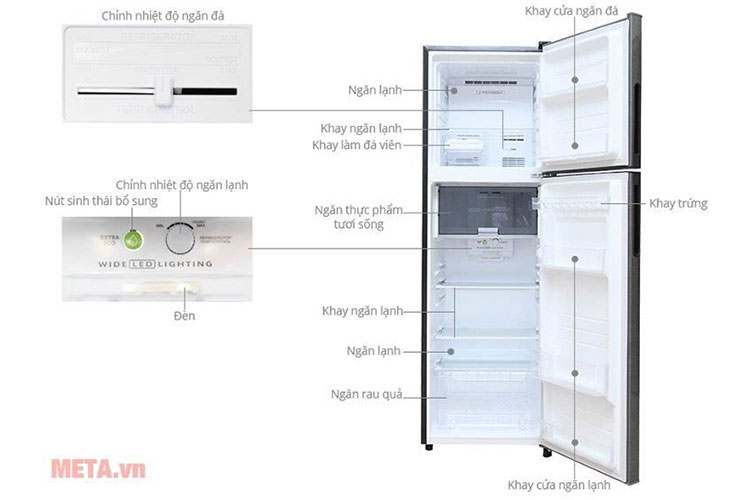 Tủ lạnh Sharp J-TECH INVERTER SJ-X251E-DS 241L