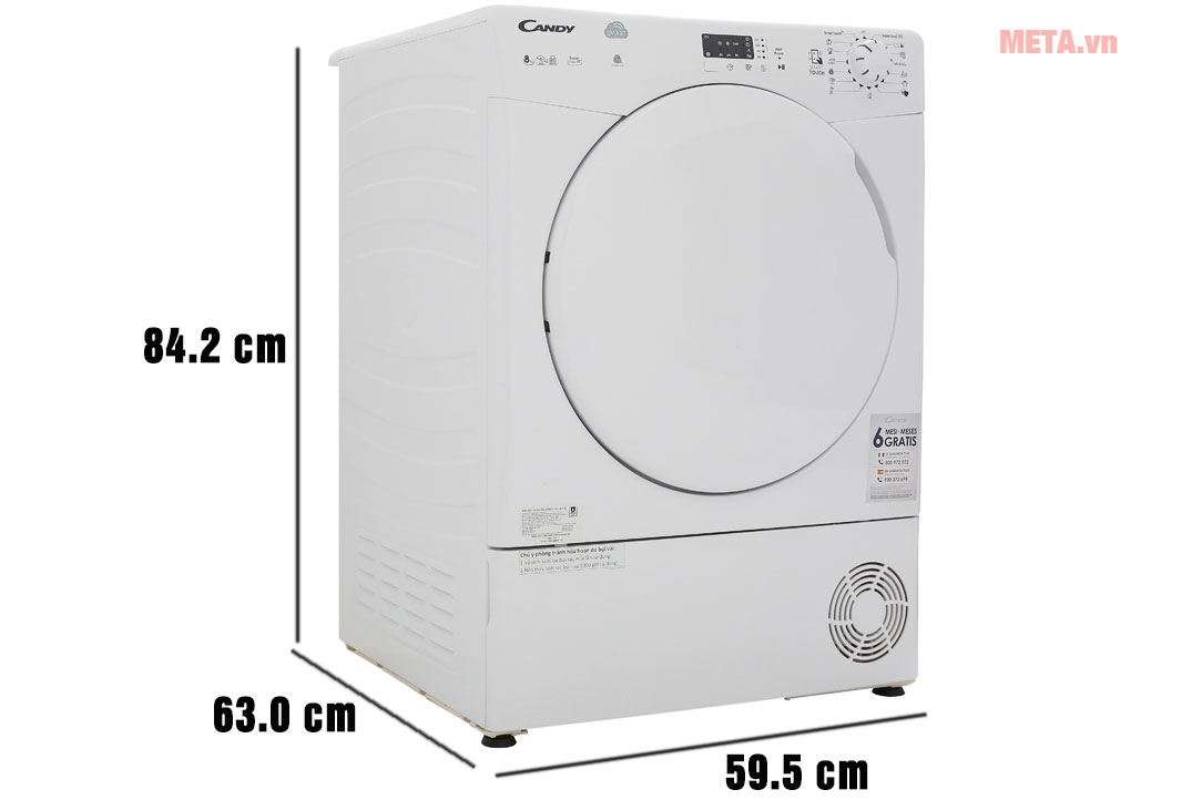 Máy sấy quần áo ngưng tụ Candy CS C8LF-S (8kg)