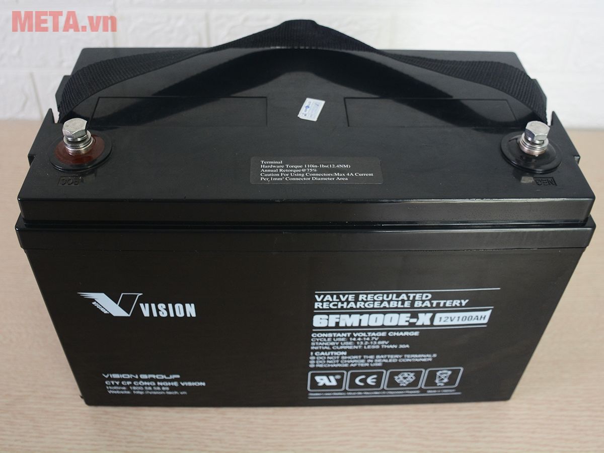 Ắc quy viễn thông Vision 100Ah công nghệ AGM (6FM100EX)
