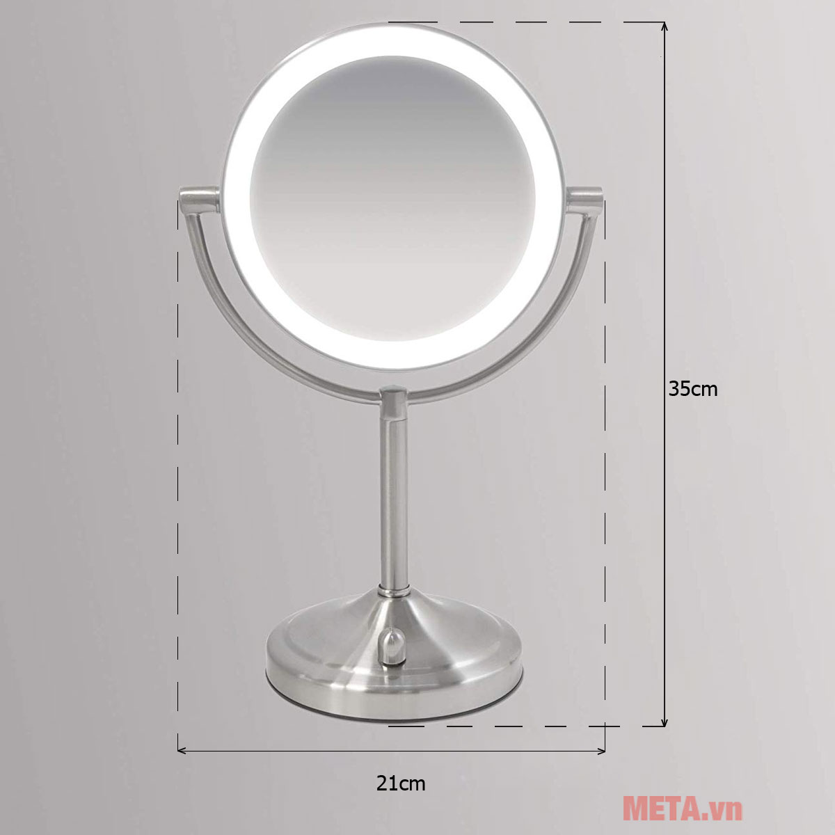 Gương trang điểm 2 mặt kèm đèn Led điều chỉnh độ sáng HoMedics MIR-8150-EU