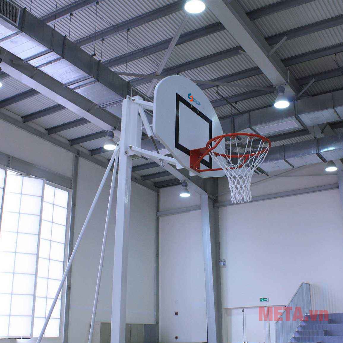 Trụ bóng rổ di động điều chỉnh chiều cao, đối trọng 38kg (S14621)