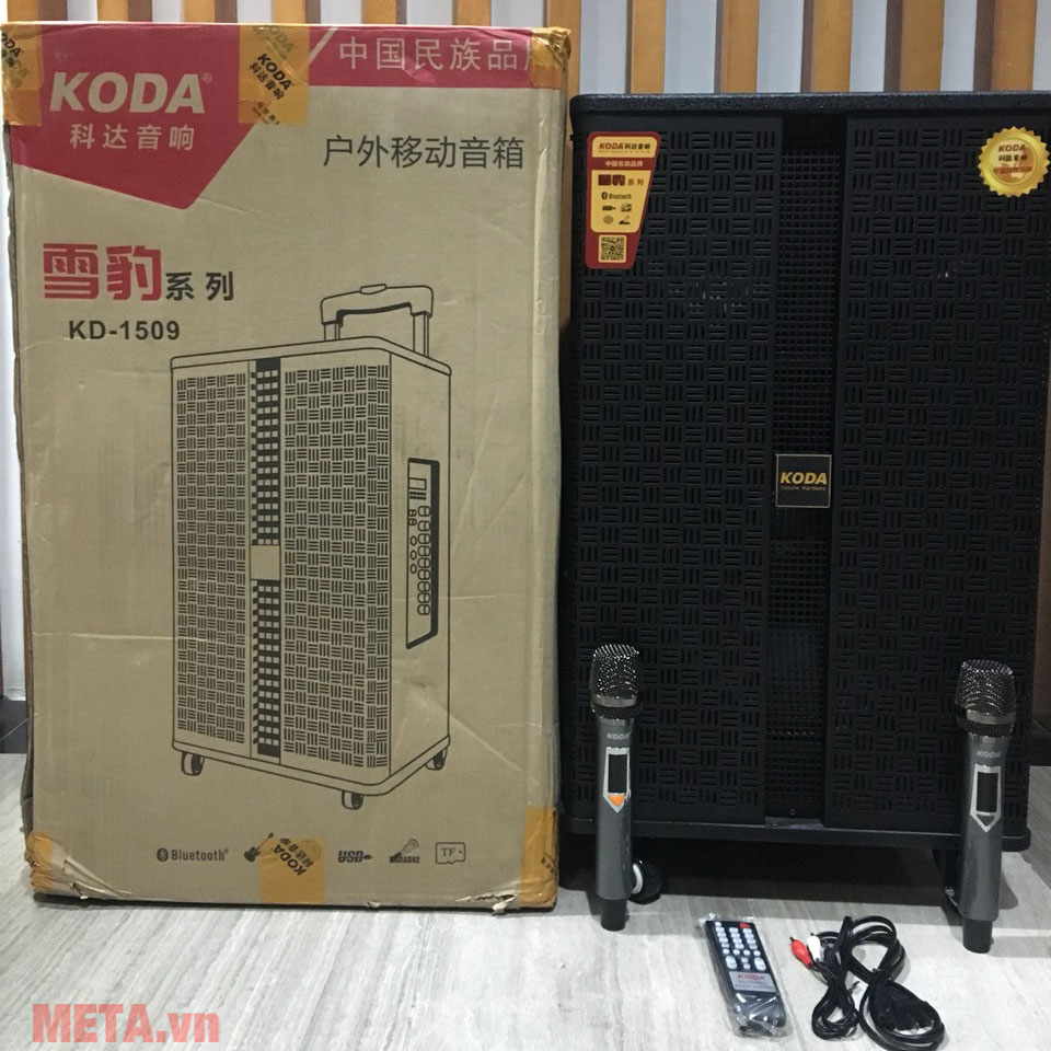 Loa kéo di động Koda KD-1509 (680W, 3 đường tiếng)