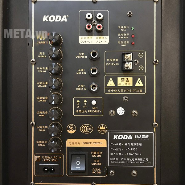 Loa kéo di động Koda KD-1550 (320W, 2 đường tiếng)