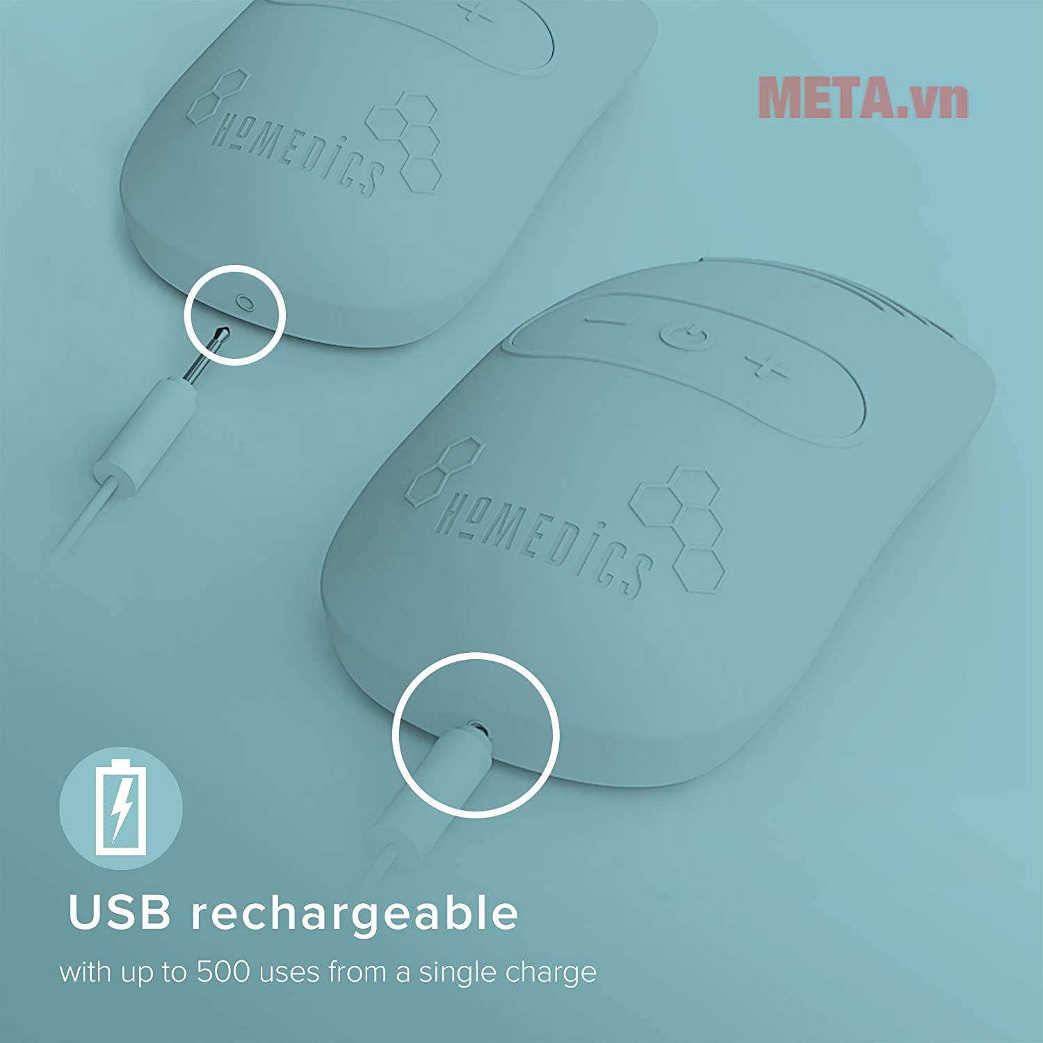 Máy rửa mặt và Body Silicone kháng khuẩn công nghệ siêu âm HoMedics BDY-350