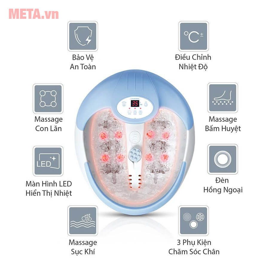 Bồn ngâm chân hồng ngoại Lanaform Luxury LA110415