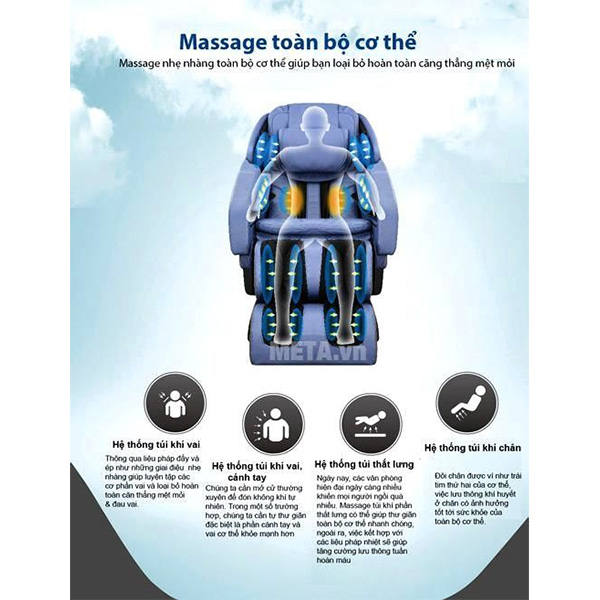 Ghế massage toàn thân Maxcare Max 668