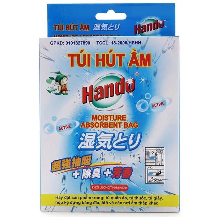 Hộp 5 túi hút ẩm Hando 5 x 50g