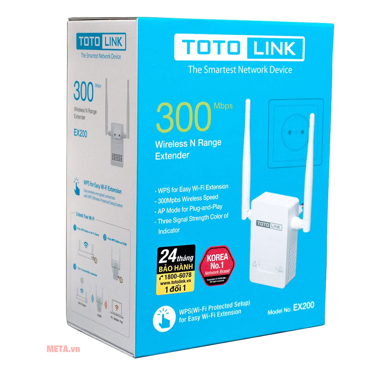 Bộ kích sóng wifi 300Mbps Totolink EX200