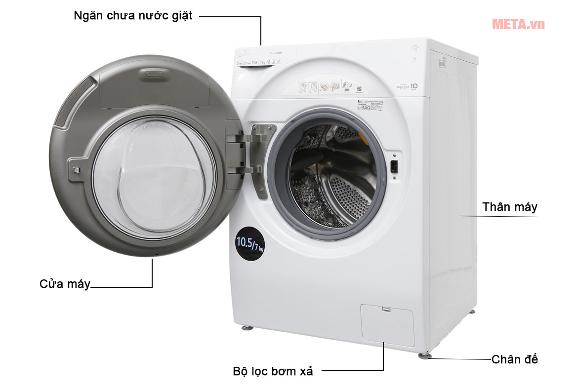 Máy giặt sấy lồng đôi Twin LG 10.5kg FG1405H3W/TG2402NTWW