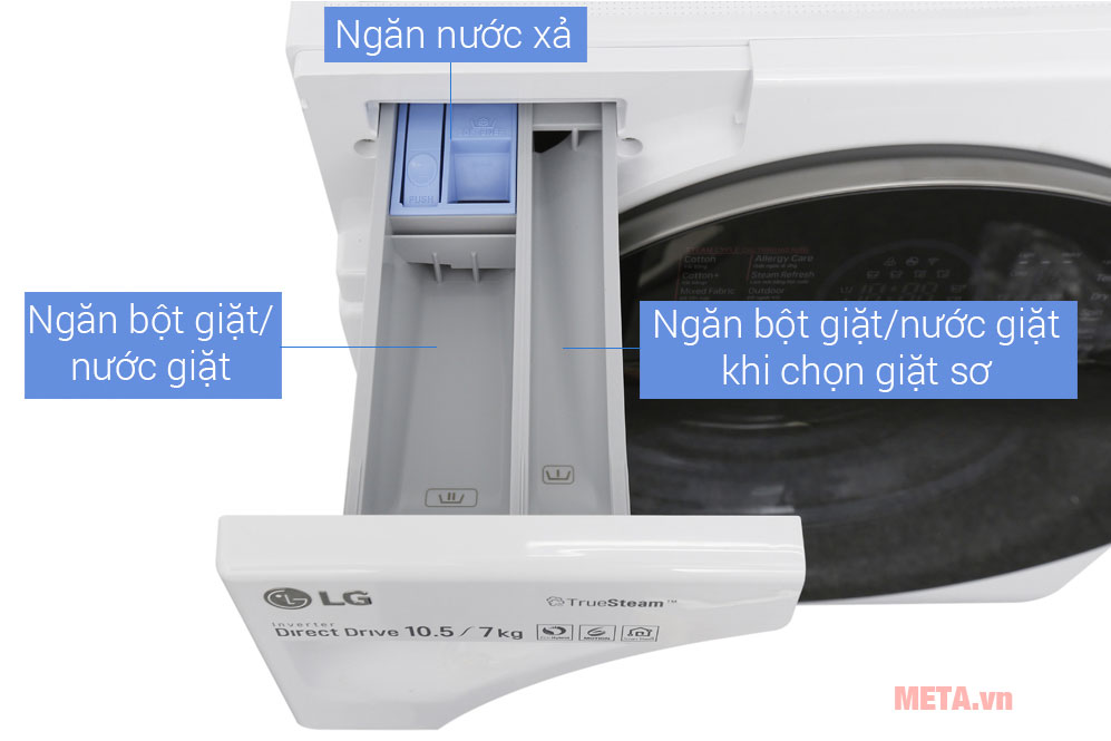 Máy giặt sấy lồng đôi Twin LG 10.5kg FG1405H3W/TG2402NTWW