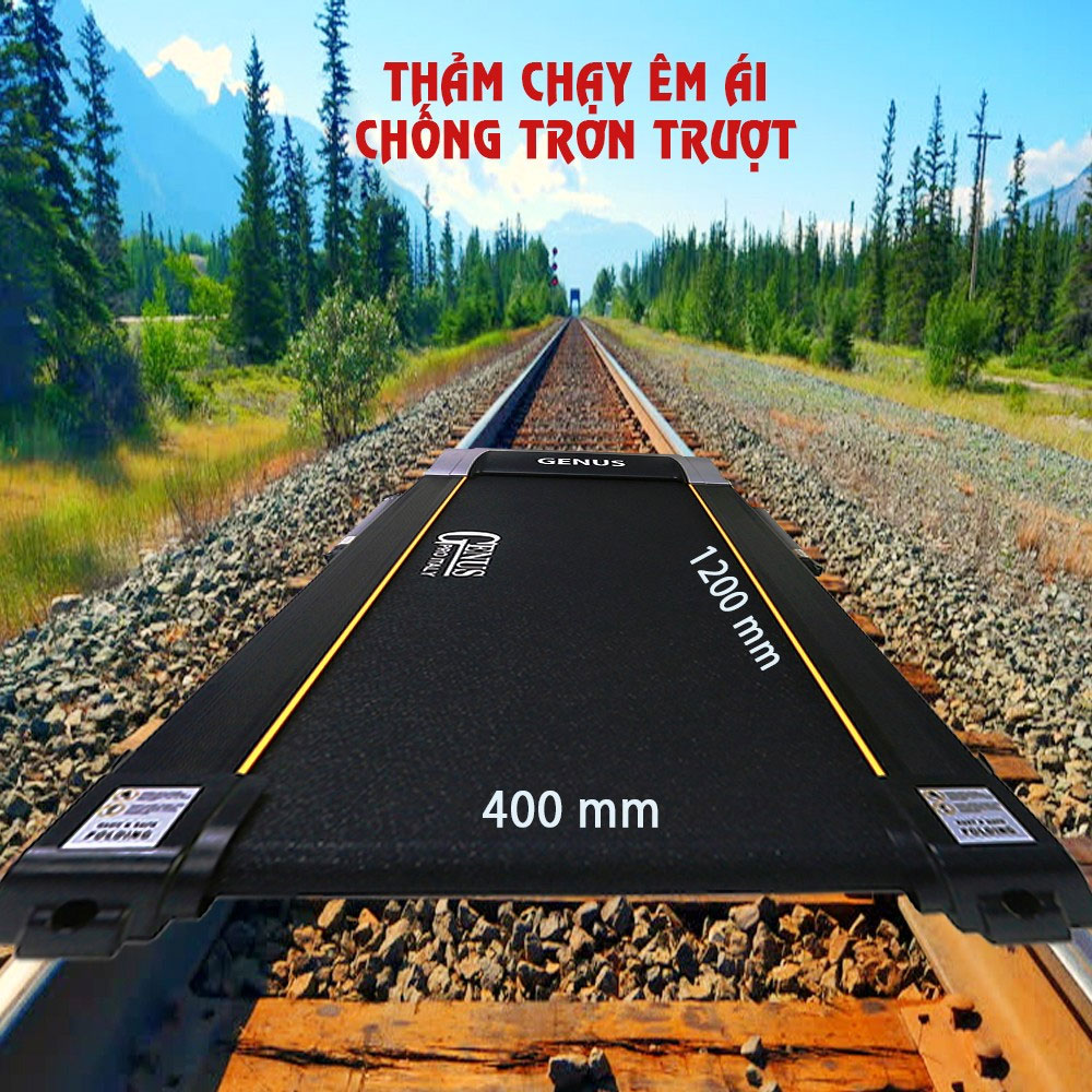 Máy chạy bộ điện 4 chức năng Genus 401