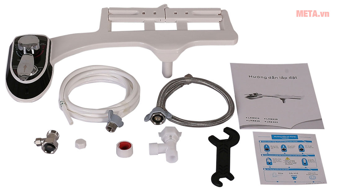 Thiết bị vệ sinh 2 vòi phun Fujishan Bidet LKB-810 (bản có nóng lạnh)