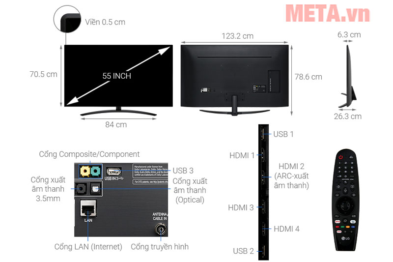 Smart Tivi LG 4K 55 inch 55SM9000PTA