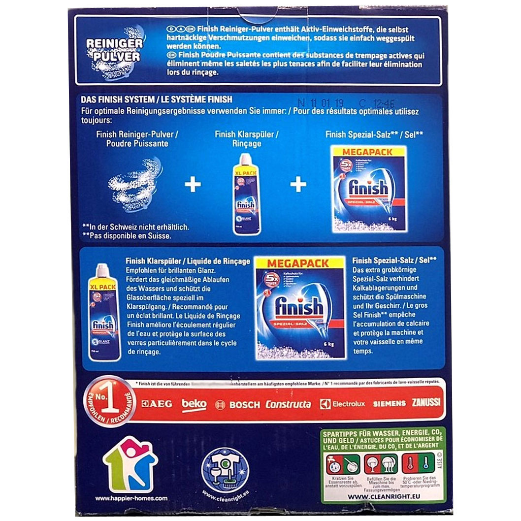 Bột rửa bát Finish Classic 4.5kg/hộp