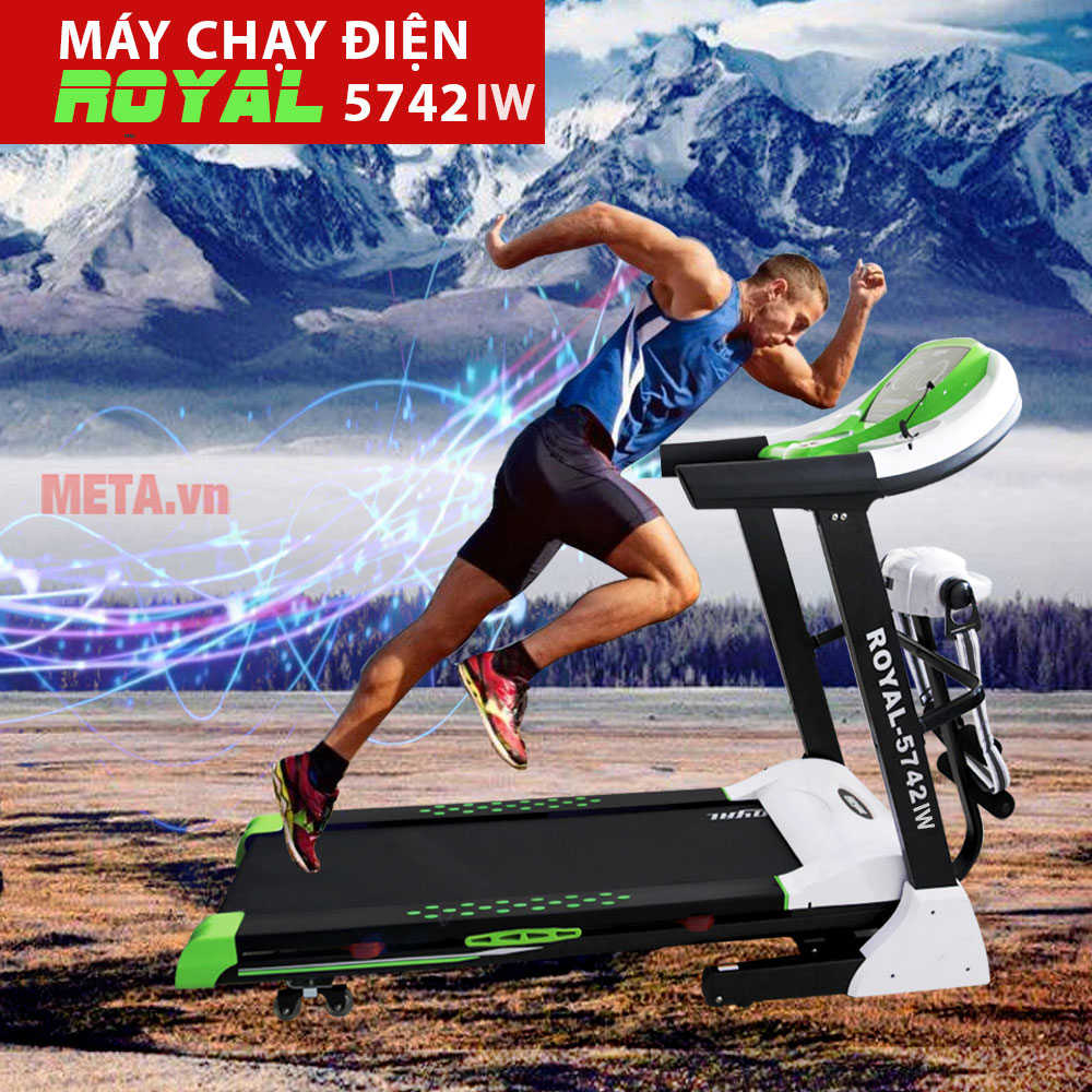 Máy chạy bộ điện 4 chức năng Royal-5742IW