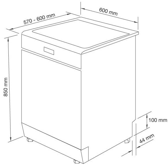 Máy rửa chén Malloca WQP12-J7223A E5 (14 bộ)