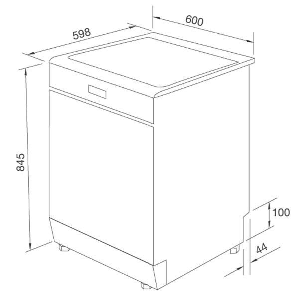 Máy rửa chén Malloca WQP12-7635BS