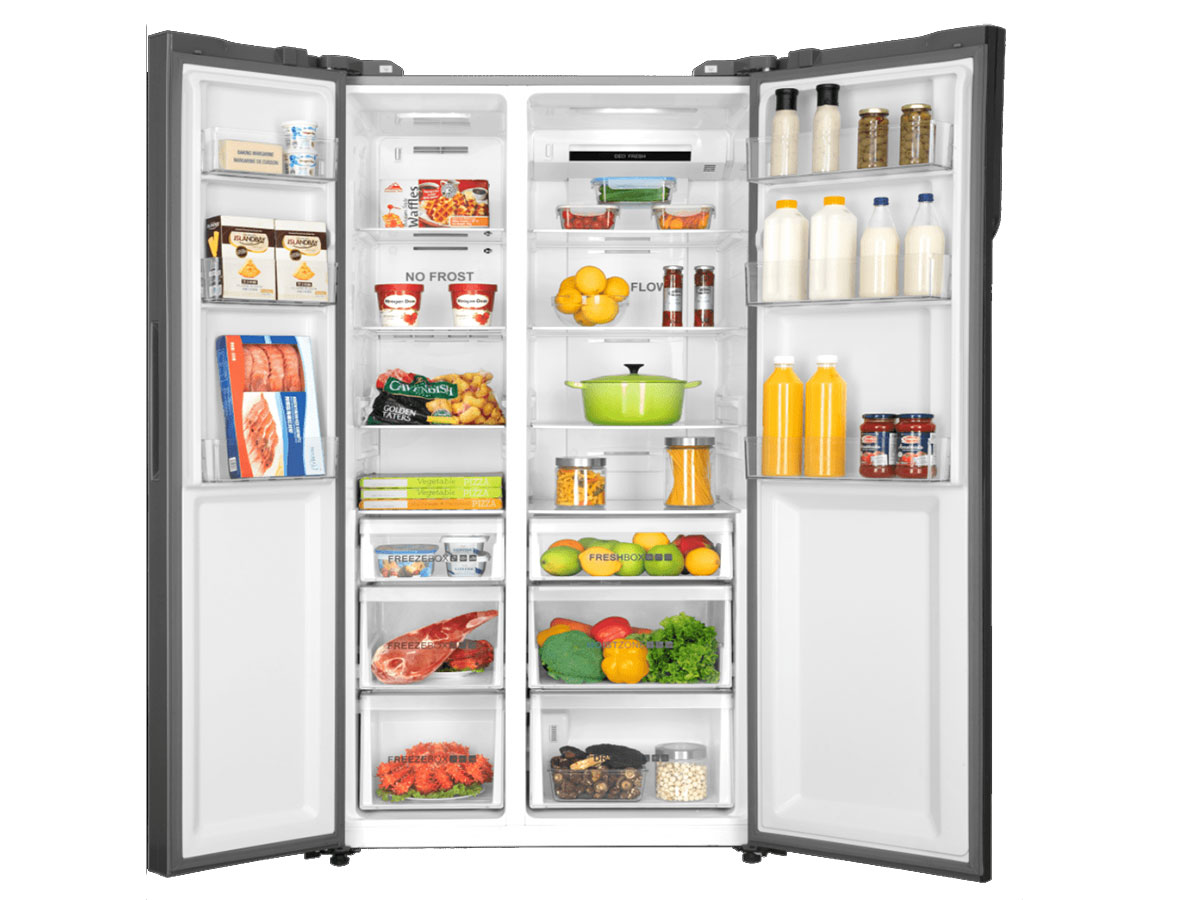 Tủ lạnh Side By Side Aqua AQR-IG696FS(GD) - 575L, Màu xám