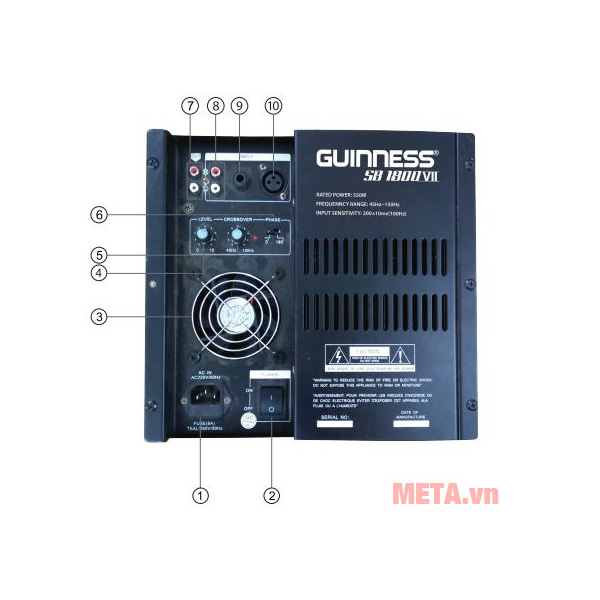 Loa sub Guinness SB-1800VII