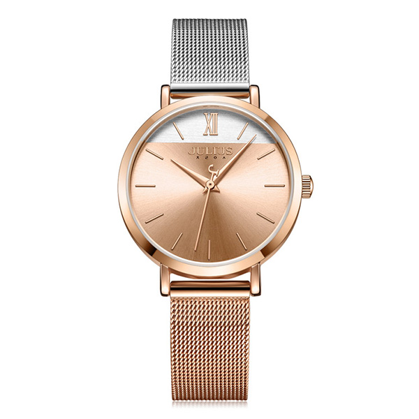 Đồng hồ nữ JA-1237 Julius Hàn Quốc dây thép