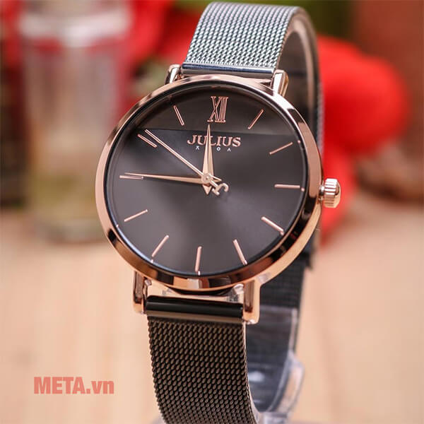 Đồng hồ nữ JA-1237 Julius Hàn Quốc dây thép