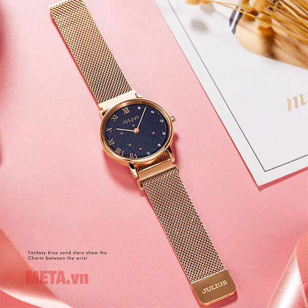 Đồng hồ nữ JS-037 kính Sapphire dây nam châm Hàn Quốc