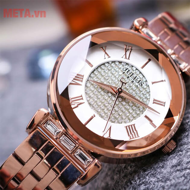 Đồng hồ nữ Julius JA-1206 Hàn Quốc dây thép